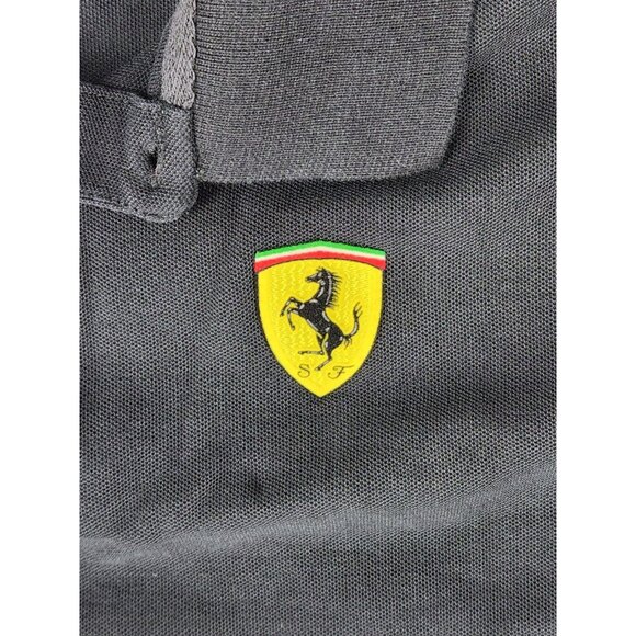 Ferrari Scuderia Mens Polo Shirt Size Medium Black Logo Licensed Etihad Airways - Picture 5 of 16